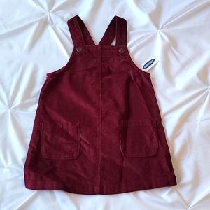 Corduroy overall toddler dress